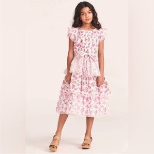 Love Shack Fancy X American Girl Tiered Floral Dress Size‎ 14